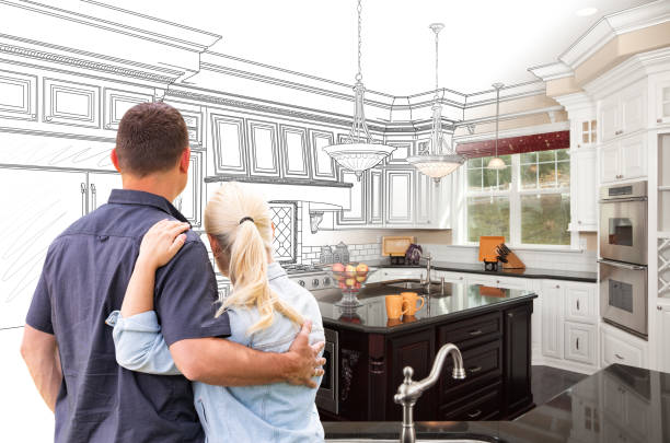 Custom kitchen cabinets installed in a Bethesda home